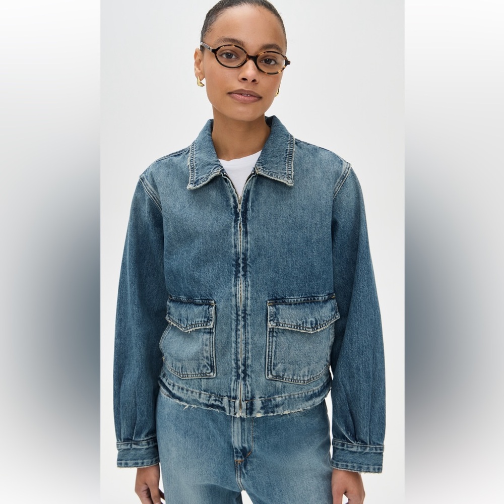 Amo Sally Jacket Classic Blue Denim Jacket small